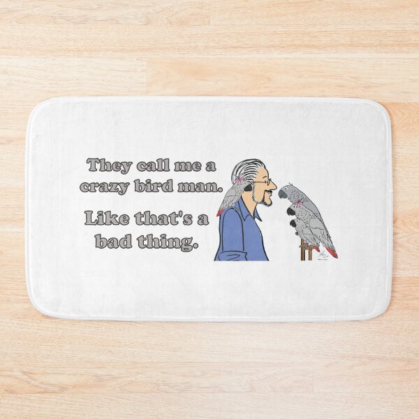Item preview, Crazy Bird Man Grey designed and sold by Laughing Parrot Studio.