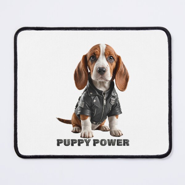 Item preview, Puppy Power. Cute Basset hound dog designed and sold by Drone-tees.