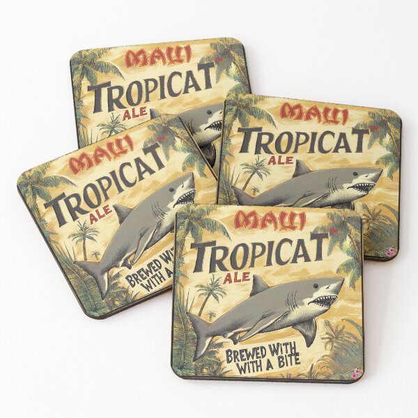 Item preview, TropiCat Ale Maui Shark designed and sold by TropiCatArt.
