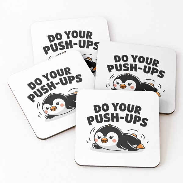 Item preview, Funny Penguin Workout - Do Your Push-Ups Cute Fitness Design designed and sold by Trend Pixel Co..