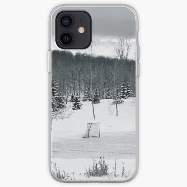 Hockey sur étang noir et blanc Coque souple iPhone