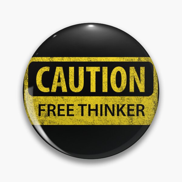 Item preview, Caution - Free Thinker (Aged) designed and sold by GodsAutopsy.