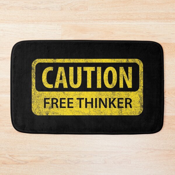 Item preview, Caution - Free Thinker (Aged) designed and sold by GodsAutopsy.