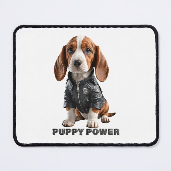 Item preview, Puppy Power. Cute Basset hound dog designed and sold by Drone-tees.