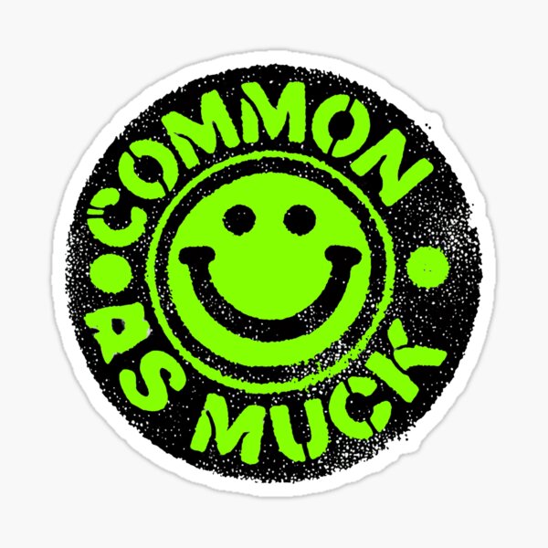 Artikel-Vorschau von Common As Muck - Punk-Smiley-Design - Grün, designt und verkauft von ChipPaperPress.