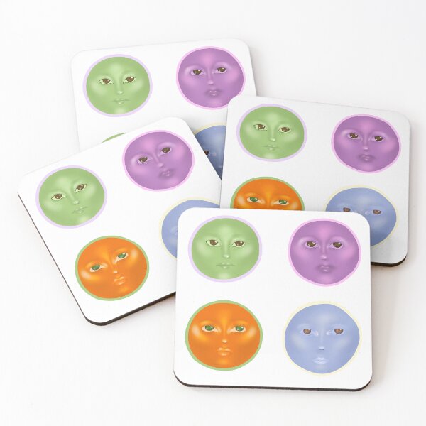 Item preview, four colorful faces designed and sold by pippacore.