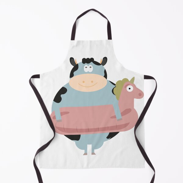 Item preview, Summer Illustration with Cow and Balloon Swimming designed and sold by AlginaPugachova.