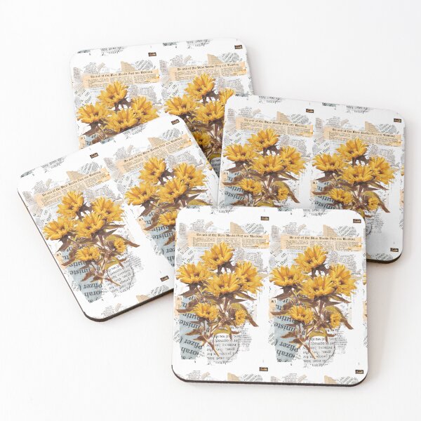Item preview, Fading Memories – Sunflowers on Torn newspapers designed and sold by Atarac.