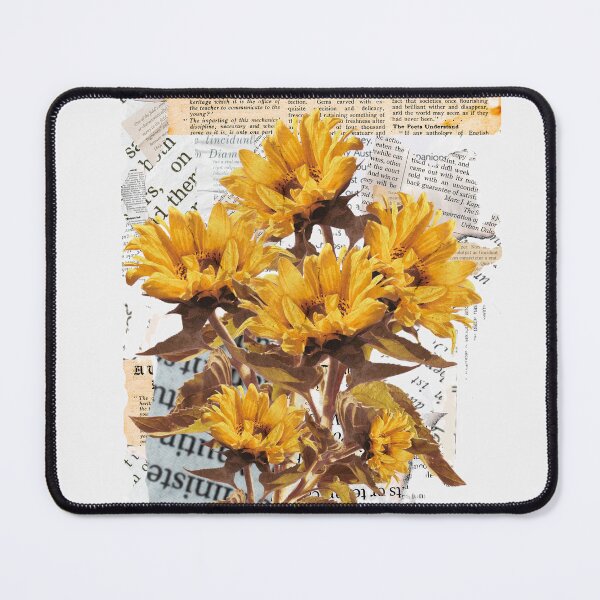 Item preview, Fading Memories – Sunflowers on Torn newspapers designed and sold by Atarac.