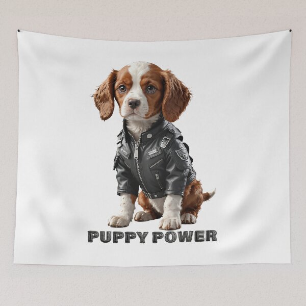 Item preview, Puppy Power. Cute Spaniel dog designed and sold by Drone-tees.