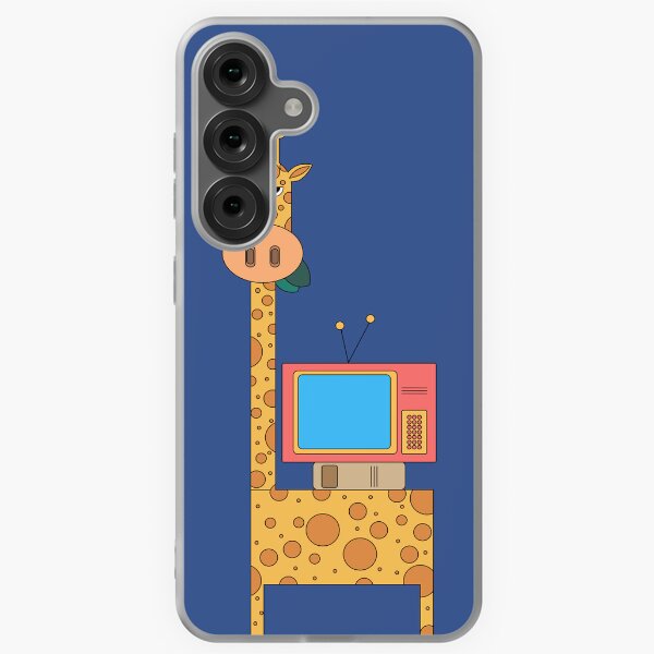 Item preview, Cute Giraffe on flat design and Tv	 designed and sold by AlginaPugachova.
