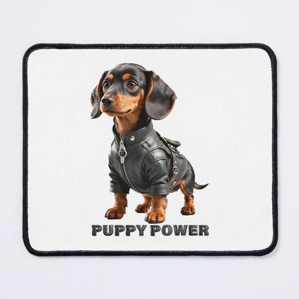 Item preview, Puppy Power. Cute Dachshund dog designed and sold by Drone-tees.