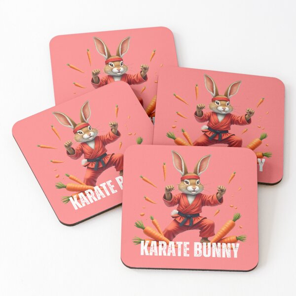 Item preview, "Karate Bunny": Funny fighting rabbit. Gift for martial arts fans designed and sold by RetroTraveller.
