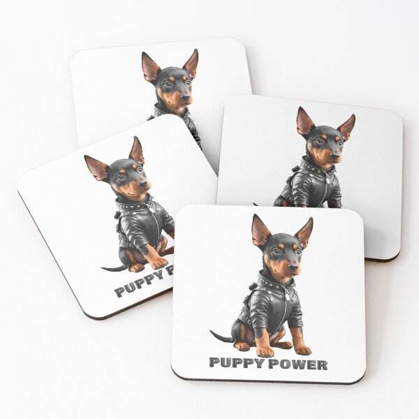 Item preview, Puppy Power. Cute Doberman dog designed and sold by Drone-tees.