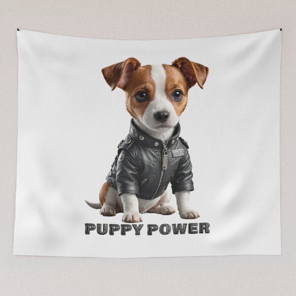 Item preview, Puppy Power. Cute Jack Russell dog designed and sold by Drone-tees.