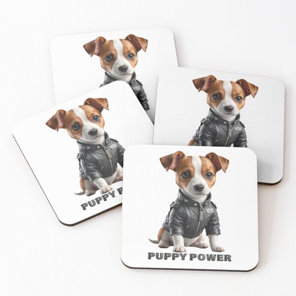Item preview, Puppy Power. Cute Jack Russell dog designed and sold by Drone-tees.