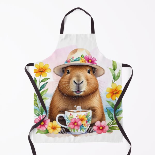 Item preview, Watercolor Capybara With Coffee designed and sold by Claustronautas.
