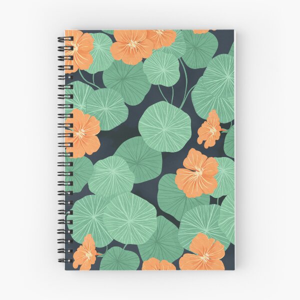 Item preview, Nasturtiums on navy  designed and sold by lauragraves.