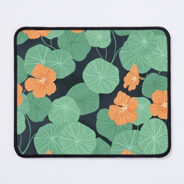 Item preview, Nasturtiums on navy  designed and sold by lauragraves.