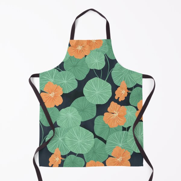 Item preview, Nasturtiums on navy  designed and sold by lauragraves.