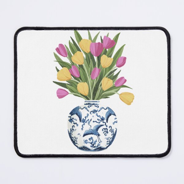 Item preview, Tulip Bouquet in Blue Vase designed and sold by lauragraves.