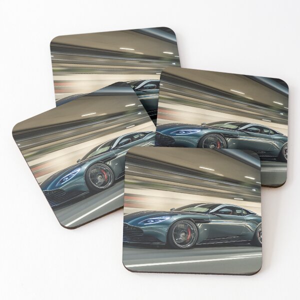 Item preview, "Elegance in Motion – Blue Aston Martin DB12 Poster" III designed and sold by AutoPopStudio.