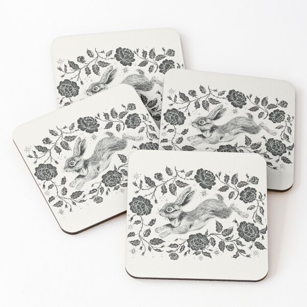 Item preview, Briar Rabbit Lino Print in linen designed and sold by lauragraves.