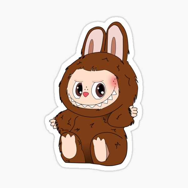 Item preview, Labubu - Brown  designed and sold by StickerWey.