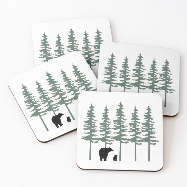 Item preview, Pine Trees and Bears designed and sold by MagnoliaLake.