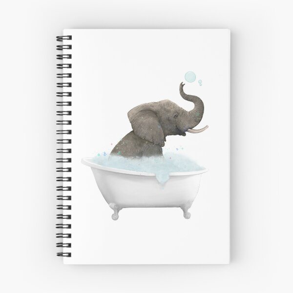 Item preview, Cute baby Elephant in Bathtub  designed and sold by lauragraves.