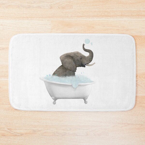 Item preview, Cute baby Elephant in Bathtub  designed and sold by lauragraves.