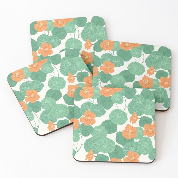 Item preview, Nasturtiums on linen designed and sold by lauragraves.