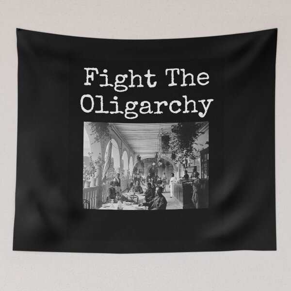 Item preview, Fight The Oligarchy Black & White Vintage Photo Political Design  designed and sold by EarthArtDesigns.