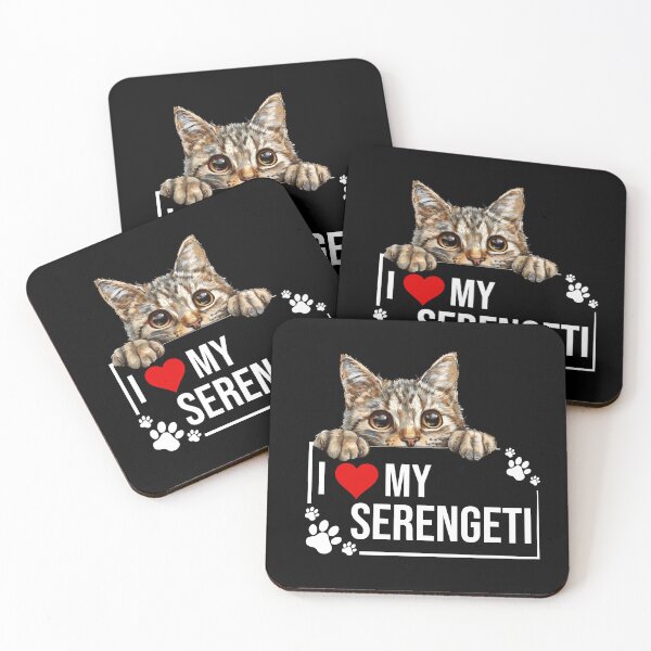 Item preview, I Love My Serengeti Cat designed and sold by TheAnimalZ00.