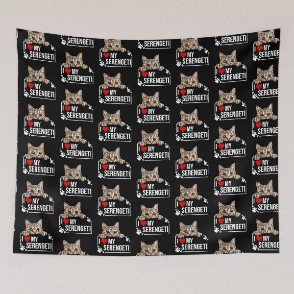 Item preview, I Love My Serengeti Cat designed and sold by TheAnimalZ00.