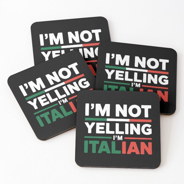 Item preview, I'm Not Yelling I'm Italian Bold Flag Pride designed and sold by Serbin.