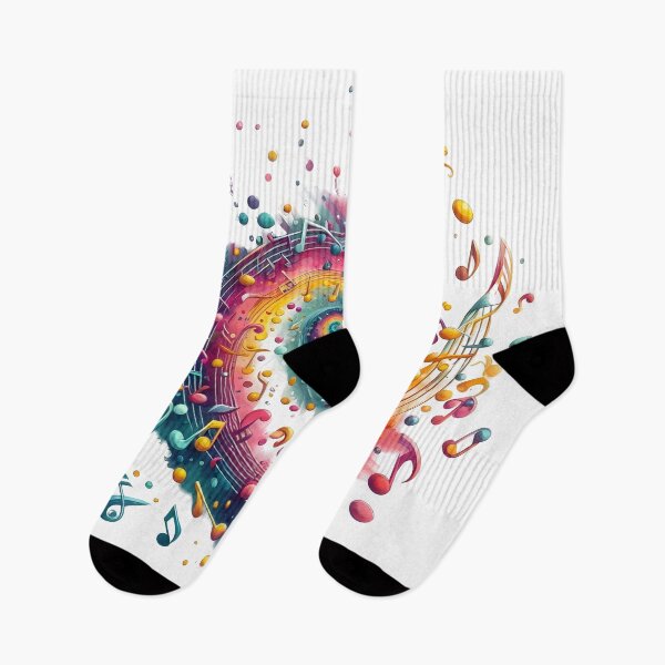 Item preview, Abstract Music Notes | Vibrant Watercolor Design   designed and sold by ArteAnimal2020.