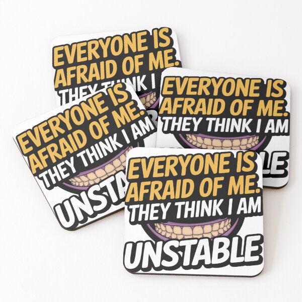 Item preview, "Everyone Is Afraid of Me – Unstable Crazy Smile Dark Humor Design" designed and sold by NSB-Design.