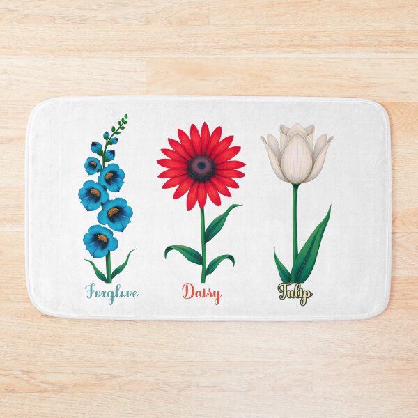 Item preview,  Foxglove, Daisy, And Tulip  Elegant Floral Nature Art For Flower Lovers designed and sold by elynne9.