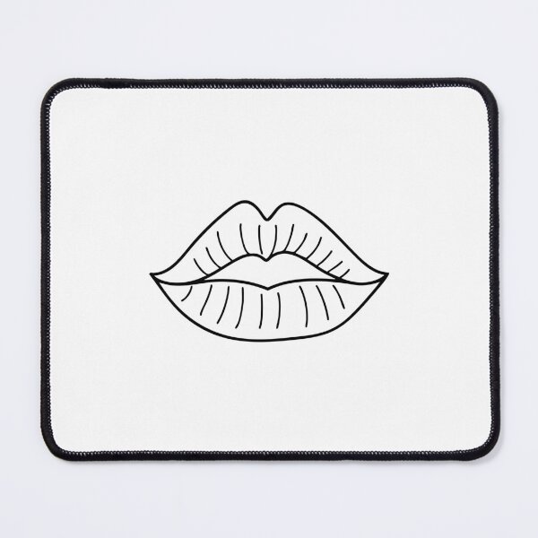 Item preview, Pair of lips slightly parted, drawn with subtle texture and details designed and sold by rasagamastore.
