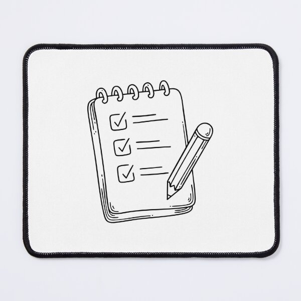 Item preview, To-do list on a notepad with a pencil resting beside it designed and sold by rasagamastore.