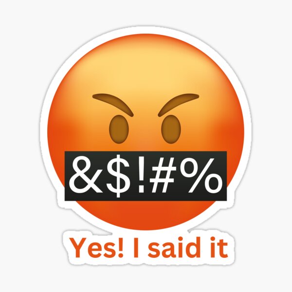 Aperçu de l'œuvre Emoji jurant créée et vendue par WTKproducts.