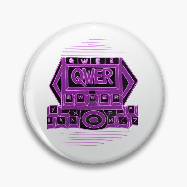 Item preview, “QWER Neon Cyber Keyboard – Futuristic Tech Art” designed and sold by Ramadane_design1.