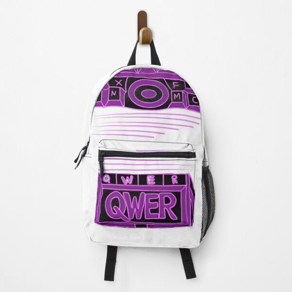 Item preview, “QWER Neon Cyber Keyboard – Futuristic Tech Art” designed and sold by Ramadane_design1.