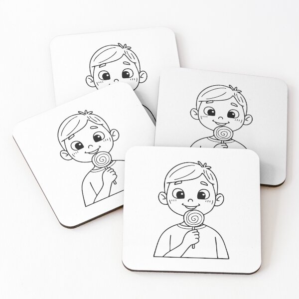 Item preview, A child happily licking a lollipop with wide eyes designed and sold by rasagamastore.