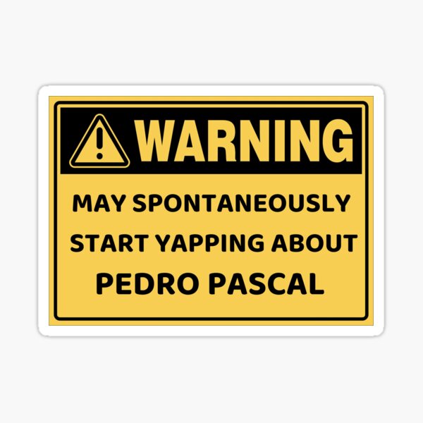 Aperçu de l'œuvre Avertissement de jappement de Pedro Pascal créée et vendue par andres + thomas.