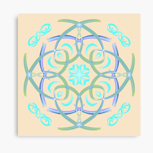Aperçu de l'œuvre Mandala en bleu créée et vendue par LornaHamel.