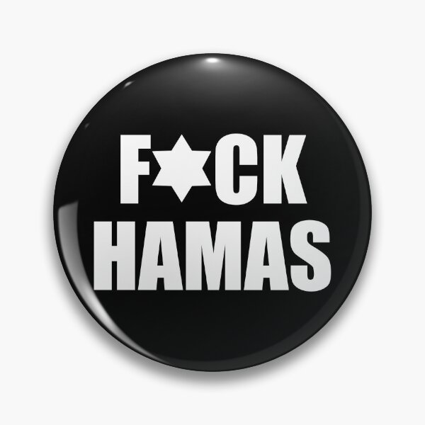 Item preview, Frick Hamas - white on black designed and sold by Jewish Love.