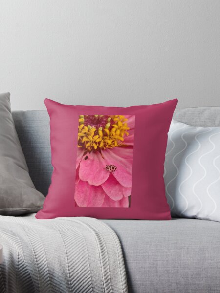 Item preview, Pink Ladybug on a Pink Zinnia designed and sold by Moleshavesouls.