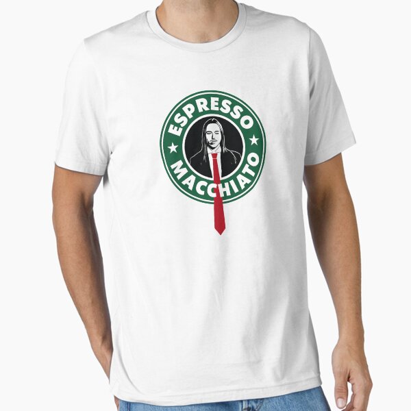 Vista previa del artículo con la obra «Espresso Macchiato - Tommy Cash - Festival de la Canción de Eurovisión Estonia 2025 - ESC2025 - ESC25 - Basilea», diseñado y vendido por Vision-Tees.